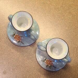 Vintage Noritake Morimura lusterware candlestick holders❤️